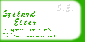 szilard elter business card